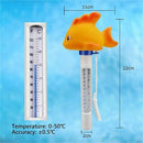 Practical Durable Cute Baby Cartoon Goldfish Indoor Outdoor Floating Thermometer With String For Swimming Pool