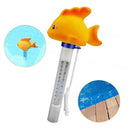 Practical Durable Cute Baby Cartoon Goldfish Indoor Outdoor Floating Thermometer With String For Swimming Pool