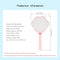 Electric Fly Swatter 2 in 1 Rechargeable Mosquito Racket Insect Bug Zapper Fly Killer Cat-paw Shape 3 Layer Electric Grid 3800 Volts for Indoor and Outdoor Pest Control