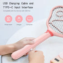 Electric Fly Swatter 2 in 1 Rechargeable Mosquito Racket Insect Bug Zapper Fly Killer Cat-paw Shape 3 Layer Electric Grid 3800 Volts for Indoor and Outdoor Pest Control