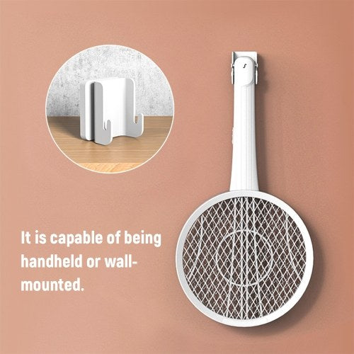 Electric Fly Swatter 2 in 1 Rechargeable Mosquito Racket Insect Bug Zapper Fly Killer Guitar Inspired Design 3 Layer Electric Grid 3800 Volts for Indoor and Outdoor Pest Control