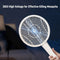 Electric Fly Swatter 2 in 1 Rechargeable Mosquito Racket Insect Bug Zapper Fly Killer Guitar Inspired Design 3 Layer Electric Grid 3800 Volts for Indoor and Outdoor Pest Control