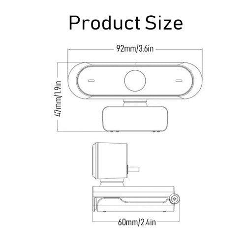 M9 1080P Portable Webcam Mini Computer Camera Anti-peeping Rotatable Camera for Broadcast Online Lesson Work Conference