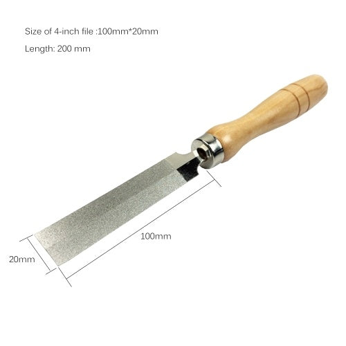 Diamond File for Diamond Wood Carving Metal Glass Grinding Woodworking Garden Tool 4In