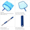 Swimming Pool Skimmer Net Set Includes 1 PCS Deep Leaf Skimmer Net 1 PCS Leaf Rake with Mesh Net Bag 1 PCS Aluminum Telescopic Pole Cleaning Tool for Pools and Spa (Flat Rake and Deep Rake)