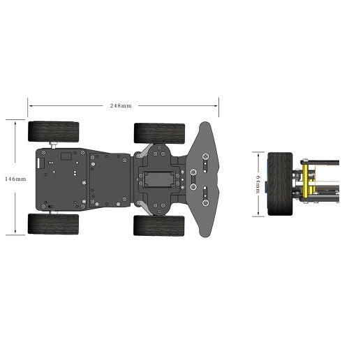 4WD Smart Robot Car Chassis Kit Remote Control Toy Hobby RC Car Chassis DIY Box Compatible with Arduino PS2 Controller