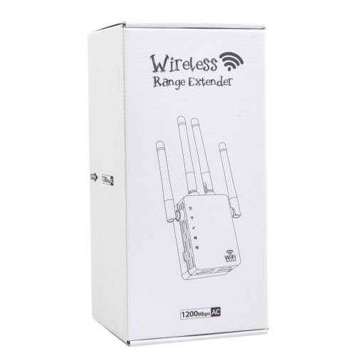 WiFi Booster 1200Mbps Dual Band 2.4GHz 5GHz WiFi Internet Signal Amplifier Wireless Repeater for Router with Four Antennas Two Interfaces