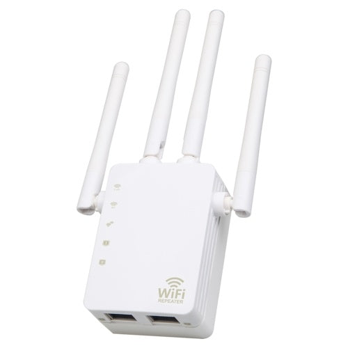 WiFi Booster 1200Mbps Dual Band 2.4GHz 5GHz WiFi Internet Signal Amplifier Wireless Repeater for Router with Four Antennas Two Interfaces