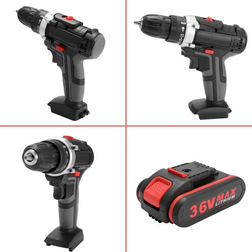 36V Multifunctional Electric Impact Cordless Drill High-power Lithium Battery Wireless Rechargeable Hand Drills Home DIY Electric Power Tools