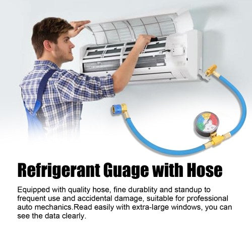 مقياس تبريد السيارة R134A لتكييف الهواء مع أنبوب إعادة شحن الفلورايد