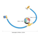 مقياس تبريد السيارة R134A لتكييف الهواء مع أنبوب إعادة شحن الفلورايد