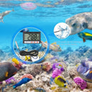 LCD Digital Aquarium Thermometer Terrarium Thermometer Fish Tank Temperature Gauge Temperature Monitor with Probe Button Cell Tape Suction Cup for Refrigerator Freezer Reptile Lab Room Car Camper