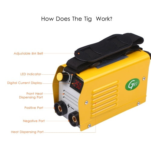 Arc Welder 250Amps LCD Welding Machine Portable Mini Electric Welder Anti-Stick