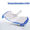 Swimming Pool Curved Vacuum Cleaner Suction Vacuum Head Brush Cleaner Above Ground Cleaning Tool Part Pool Cleaning Brush Head Tools Swimming Pool Vacuum Head Cleaner Side Brushes