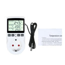 Digital Thermostat Controller for Terrarium Aquarium Reptiles Temperature Controlled Outlet with Timer and Probe for Greenhouse Seed Germination Incubator Refrigerator