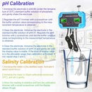 230V 3-in-1 pH/Salinity/TEMP Water Quality Detector pH/TEMP-Salinity Controller 14.00pH Value 0-199.9ppt Salinity Water Quality Tester for Aquarium Hydroponics Tank Monitor