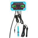 230V 3-in-1 pH/Salinity/TEMP Water Quality Detector pH/TEMP-Salinity Controller 14.00pH Value 0-199.9ppt Salinity Water Quality Tester for Aquarium Hydroponics Tank Monitor