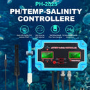 230V 3-in-1 pH/Salinity/TEMP Water Quality Detector pH/TEMP-Salinity Controller 14.00pH Value 0-199.9ppt Salinity Water Quality Tester for Aquarium Hydroponics Tank Monitor