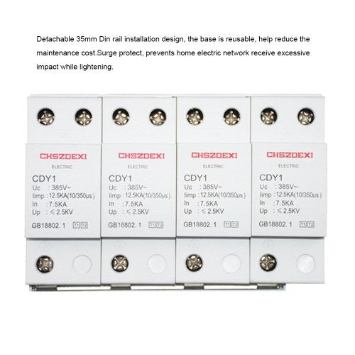 380V House Surge Protector Protective Low-voltage Arrester Device 4P L-ightning Protecting Device