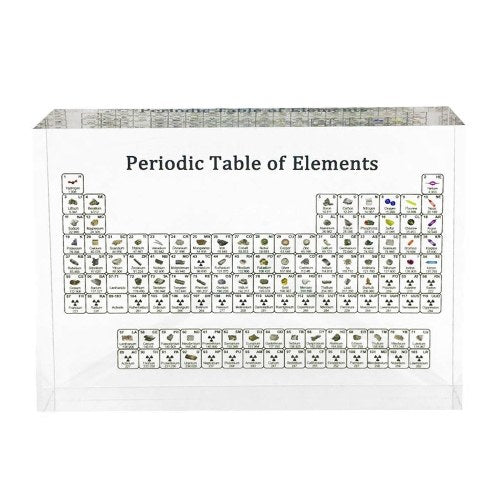 Acrylic Periodic Table Display Kids Teaching Tool Home Decoration Crystal Chemical Element Display