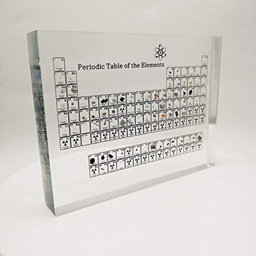 Acrylic Periodic Table Display Kids Teaching Tool Home Decoration Crystal Chemical Element Display