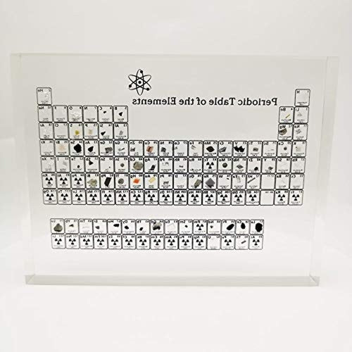 Acrylic Periodic Table Display Kids Teaching Tool Home Decoration Crystal Chemical Element Display