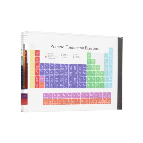 Acrylic Periodic Table Display Kids Teaching Tool Home Decoration Multicolor Chemical Element Display