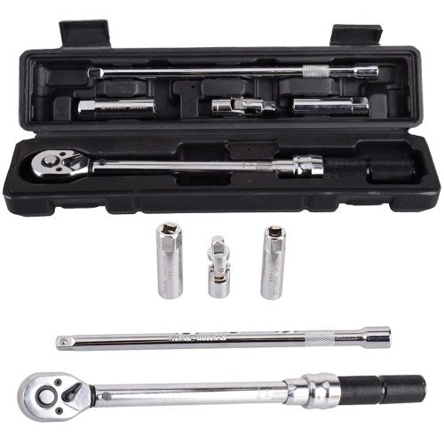 5pcs 3/8 Inch DR 5-60Nm Adjustable Torque Wrench Set Bike Car Fixing Tool Accurate Repairing Spanner Kit Hand Tool