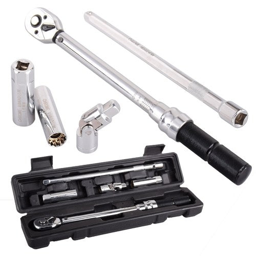 5pcs 3/8 Inch DR 5-60Nm Adjustable Torque Wrench Set Bike Car Fixing Tool Accurate Repairing Spanner Kit Hand Tool