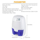 Mini Quiet Dehumidifier for 100 sq. ft with 250ml/D Dehumidification Capacity and 500ml Water Tank Electric Plug-in Peltier Dehumidifier