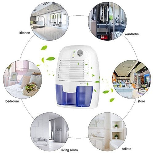 Mini Quiet Dehumidifier for 100 sq. ft with 250ml/D Dehumidification Capacity and 500ml Water Tank Electric Plug-in Peltier Dehumidifier