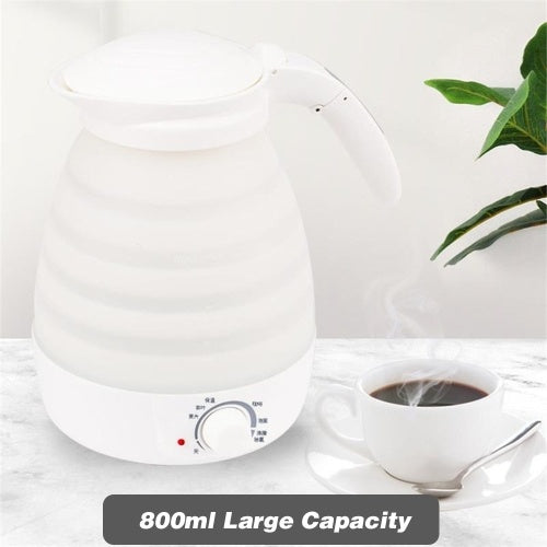 Portable Travel Electric Kettle with Temperature Control Collapsible Water Boiler and Warmer with 0.8 Litre