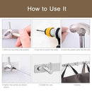 Wall Mounted Hook Heavy Duty Stainless Steel Coat Rack Hanger with 3 Hooks for Home Bedroom Kitchen Bathroom Garage