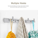 Wall Mounted Hook Heavy Duty Stainless Steel Coat Rack Hanger with 3 Hooks for Home Bedroom Kitchen Bathroom Garage