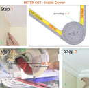 Miter Saw Protractor Angle Measuring Transfer Rule Angle Gauge for Carpenters ABS Metric Ruler on Renovation Work Home Improvement and More Building Trades