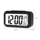 Smart Digital Alarm Clock with Date and Temperature Snooze Button on Top Battery Operated Rectangle Desk Clock with Night Light for Bedroom Kids Children Girls Boys