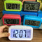 Smart Digital Alarm Clock with Date and Temperature Snooze Button on Top Battery Operated Rectangle Desk Clock with Night Light for Bedroom Kids Children Girls Boys