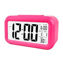 Smart Digital Alarm Clock with Date and Temperature Snooze Button on Top Battery Operated Rectangle Desk Clock with Night Light for Bedroom Kids Children Girls Boys