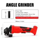 780W 125mm Brushless Cordless Impact Angle Grinder Variable Speed DIY Power Tool Cutting Machine Polisher