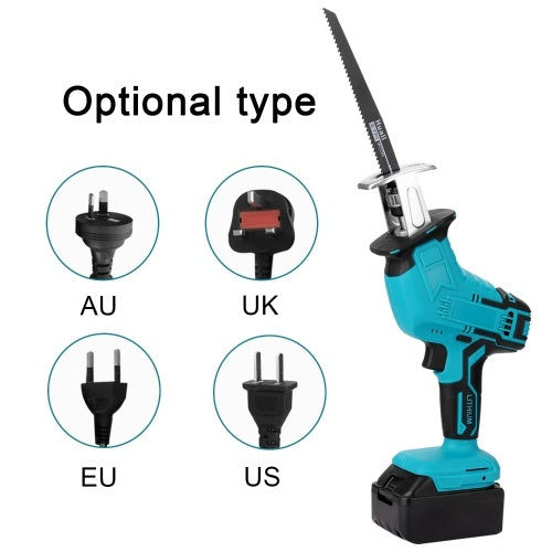 Portable Multifunctional Reciprocating Saws Outdoor Saber Saw Electric Power Tools for Cutting Wood Iron Sheet Plastics with Lithium Battery