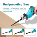 Portable Multifunctional Reciprocating Saws Outdoor Saber Saw Electric Power Tools for Cutting Wood Iron Sheet Plastics with Lithium Battery 2 Optional