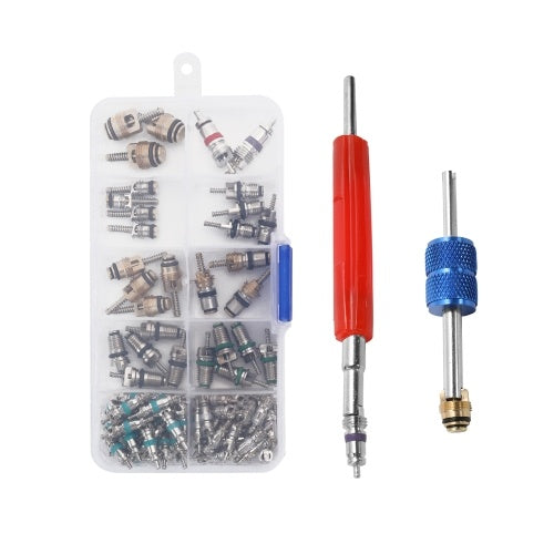 Car Auto Air Conditioner Valves Repairing Removal Tool Kit Fine Sealing Replacement Maintenance Anti-corrosion Anti-pressure