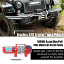 Car Recovery Electric ATV Trailer Truck Winch with 4500lb Rated Line Pull 10m Stainless Steel Cable