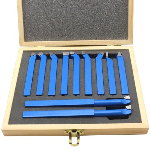 11pcs Metal Carbide Welding CNC Lathe Tools Carbide Brazed Tipped Cutter Tool Bit Cutting Kit  8mm 10mm Optional