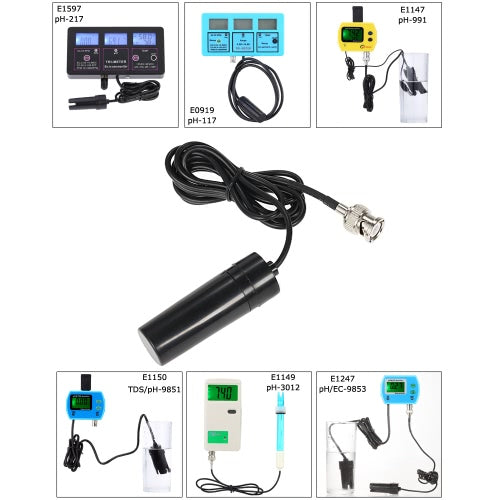 Professional Laboratory Electrode Aquarium Hydroponic Spare Laboratory pH Electrode Probe BNC Controller Meter Connector