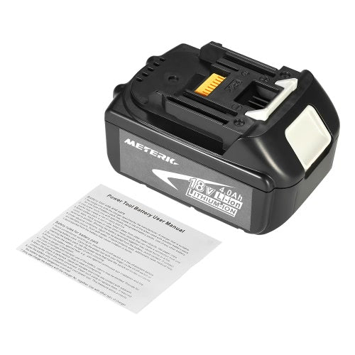 Meterk BL1840 18V 4.0Ah Power Tools Battery High Capacity Recharcheable Lithium replacement Battery Pack for MAKITA