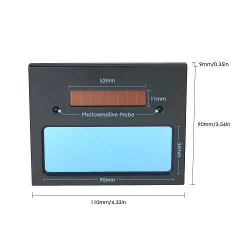الطاقة الشمسية السيارات سواد لحام خوذة قناع لحام غطاء عدسة مرشح الظل التلقائي قناع نظارات عدسة ل TIG MIG MAG MMA غطاء لحام مع حساسية قابلة للتعديل تأخير الوقت
