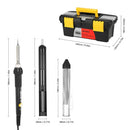 Meterk 14 in 1 Soldering Iron Kit 60W Adjustable Temperature Welding Soldering Iron with ON/OFF Switch 5pcs Soldering Tips Solder Sucker Desoldering Wick Solder Wire Anti-static Tweezers Iron Stand with Cleaning Sponge Tool Box