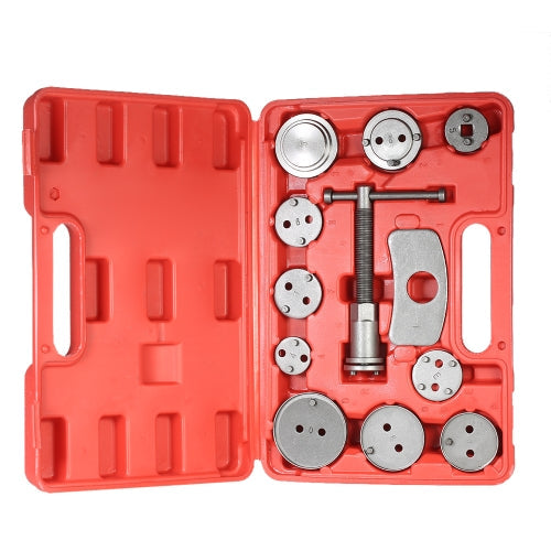 12pcs Auto Universal Disc Brake Caliper Car Wind Back Pad Piston Compressor Automobile Garage Repair Tool Kit Set with Case