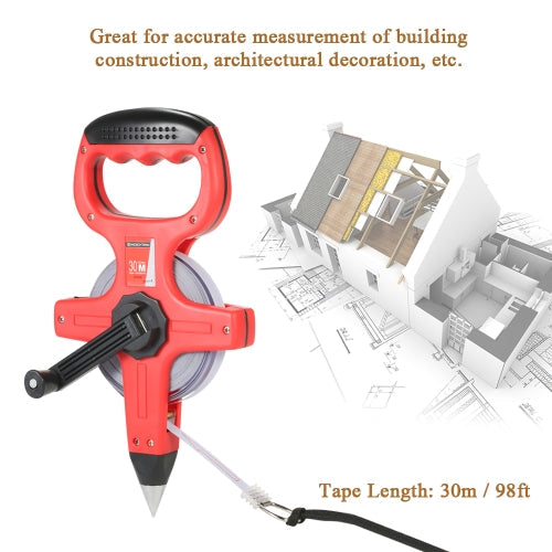 Professional Open Reel Long Tape Measure Retractable Tapeline Measuring Tool